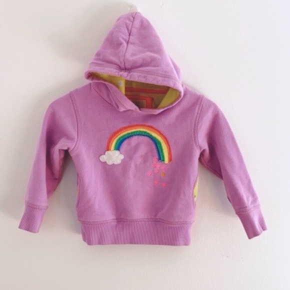 Mini Boden Other - Mini Boden Rainbow Hoodie Sweatshirt Purple 2-3 yr